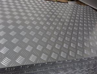 What is the function of the pattern on the patterned alloy aluminum plate?